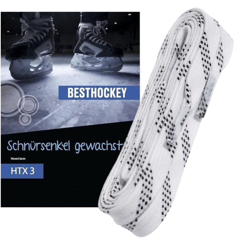 Shoelaces HTX3 pro P4 ice hockey waxed 84 - 130"